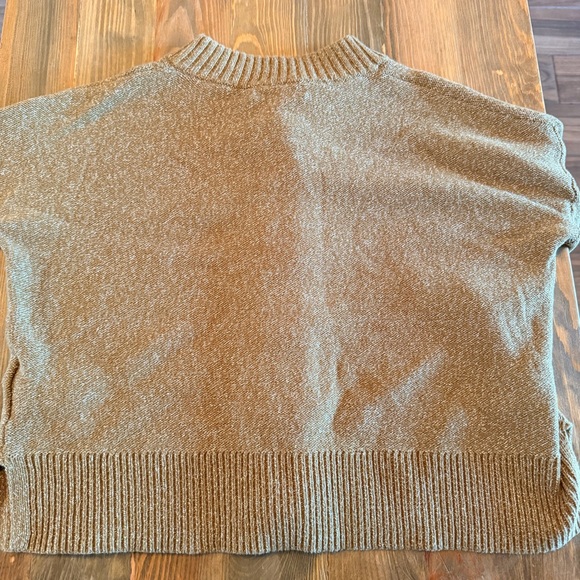 Madewell Broadway cotton knit button-front cardigan sweater olive green/brown - Picture 8 of 8